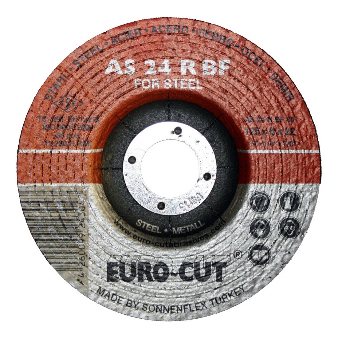 Schruppscheibe Metall 'Euro-Cut' Ø 125 x 6 x 22,2 mm