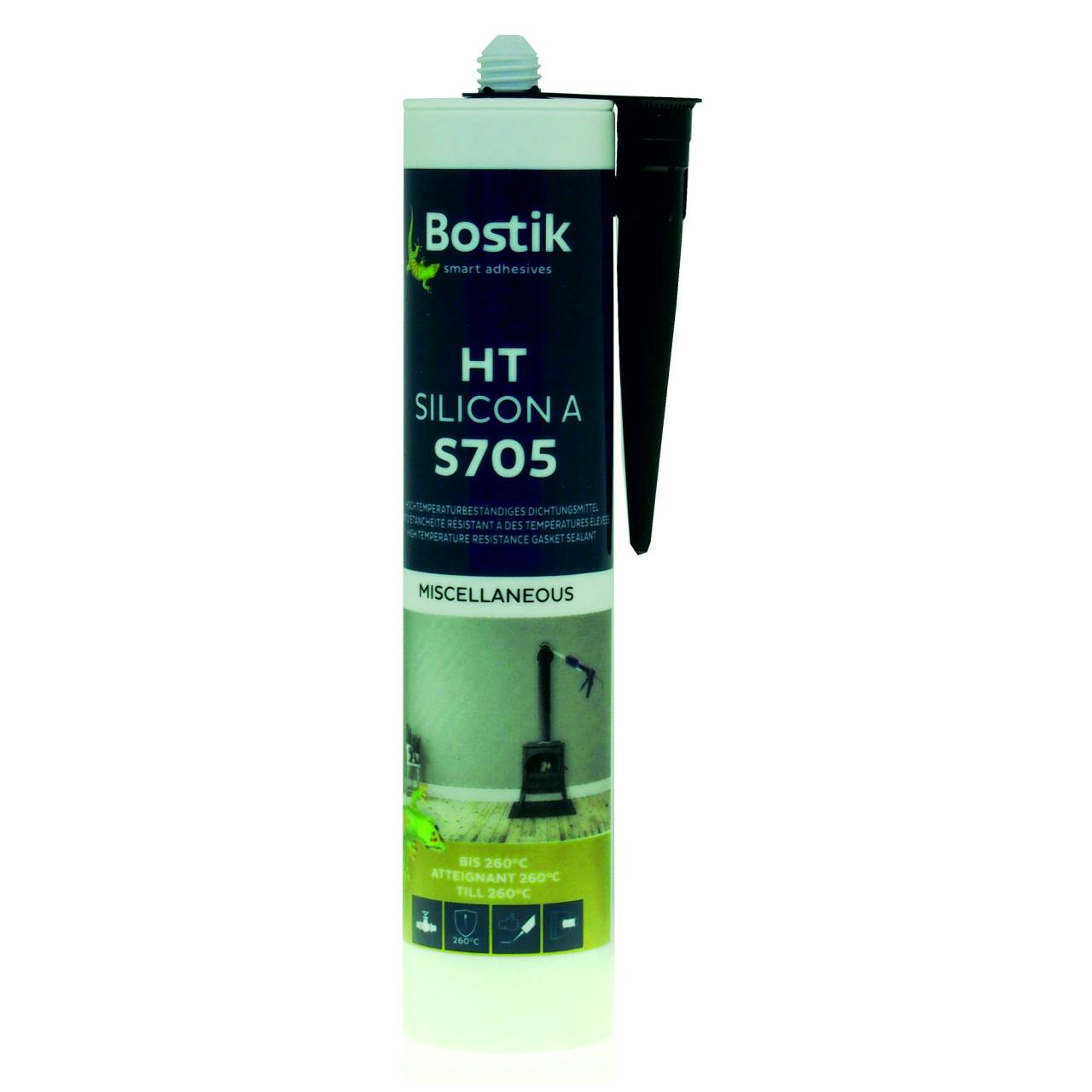 Hochtemperatur-Silikon 'Bostik® S705 HT' 300 ml, schwarz