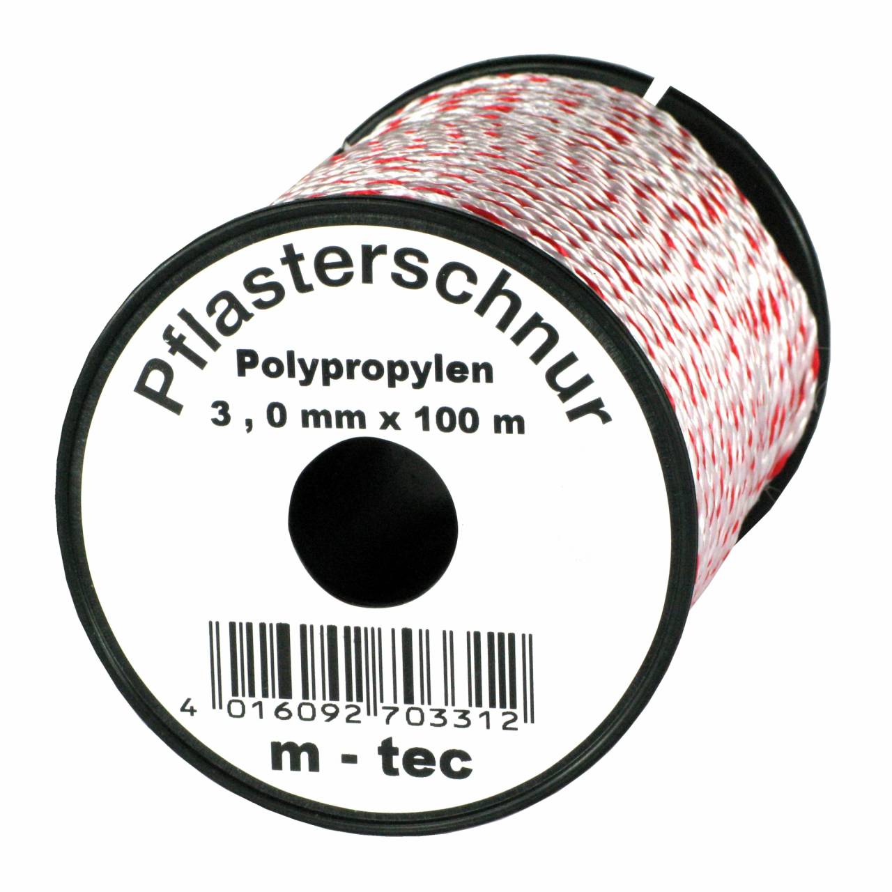 Pflasterschnur 100 m x Ø 3,0 mm Rot-Weiss