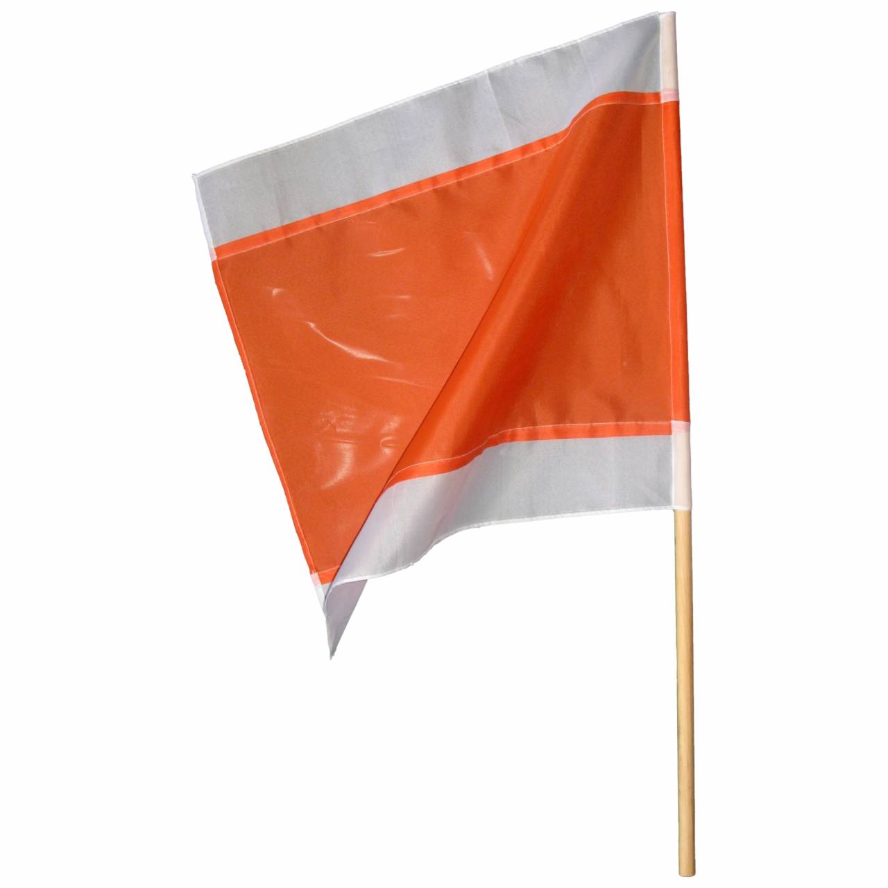 Warnflagge 500 x 500 mm, weiss-orange-weiss