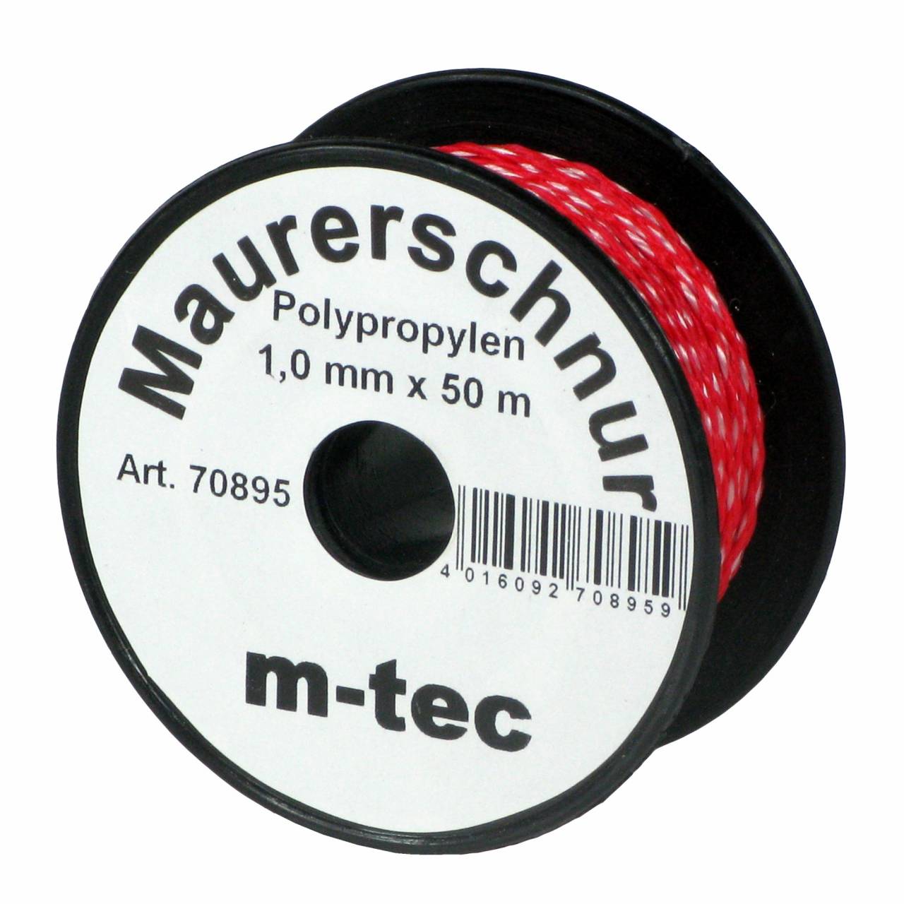 Lot-Maurerschnur 50 m x Ø 1,2 mm Rot-Weiss