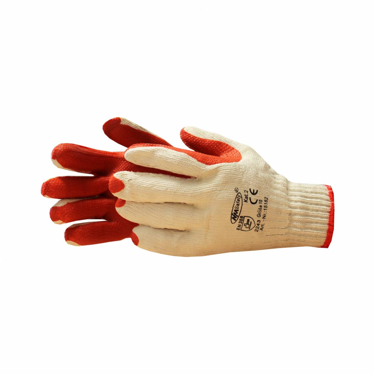 Strickhandschuhe Kat.1 EN388 'Latex Rot-Orange' Gr.10 / Paar