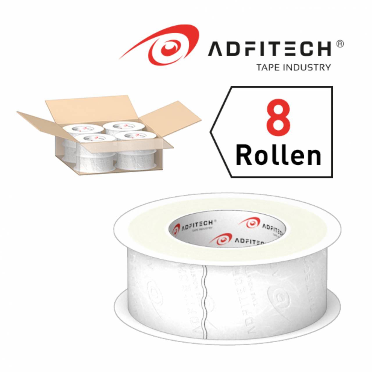 Adfitech Dichtklebeband 'AT420' 60 mm x 50 lfm / Krt a 8 Rollen