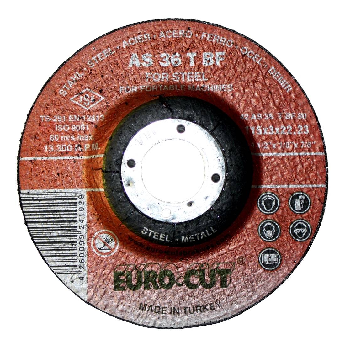 Metall-Trennscheibe 'Euro Cut' 125 x 22,2 x 2,5 mm, gekröpft