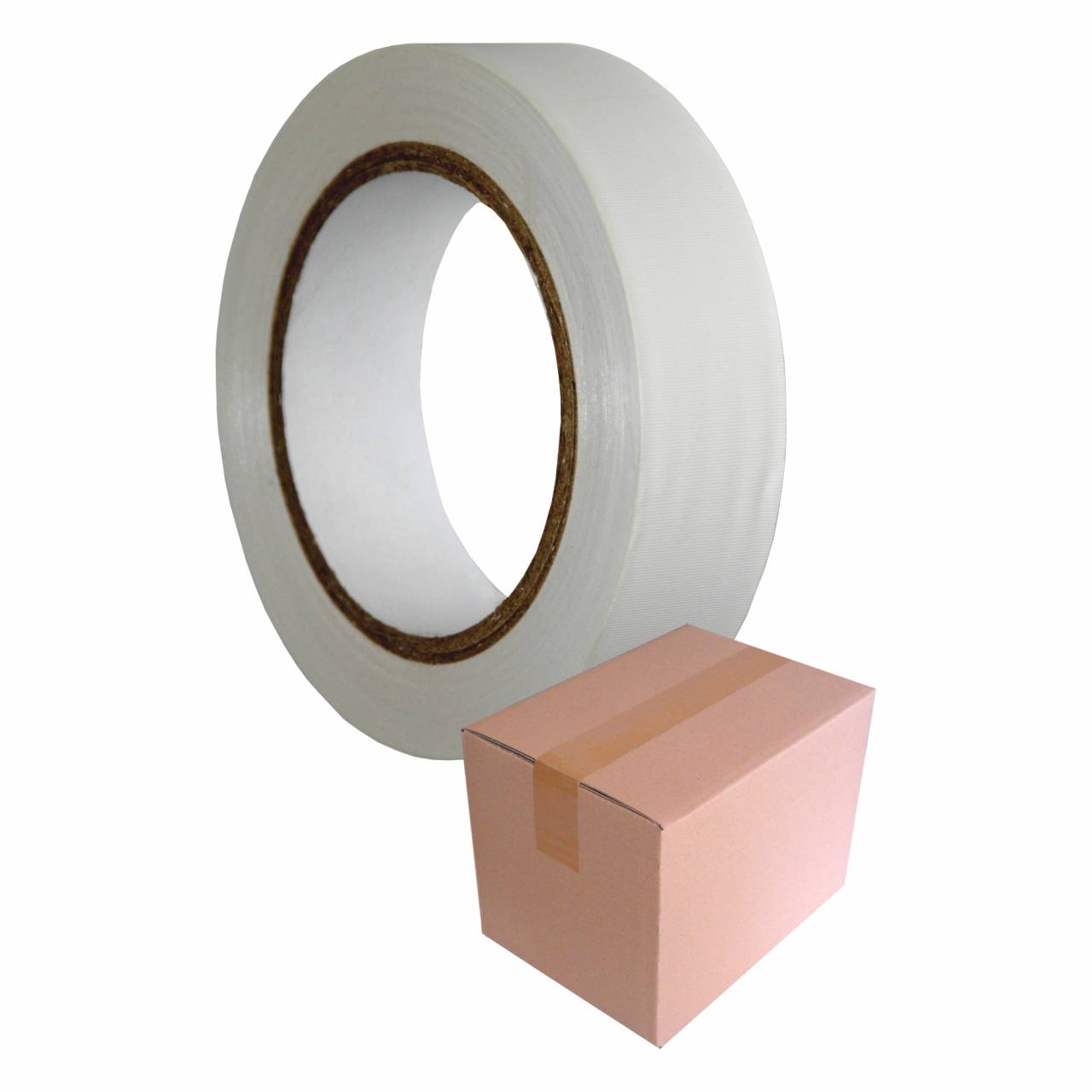 PVC-Band T505 Gerillt 75 mm x 33 m weiss / Krt a 24 Rollen