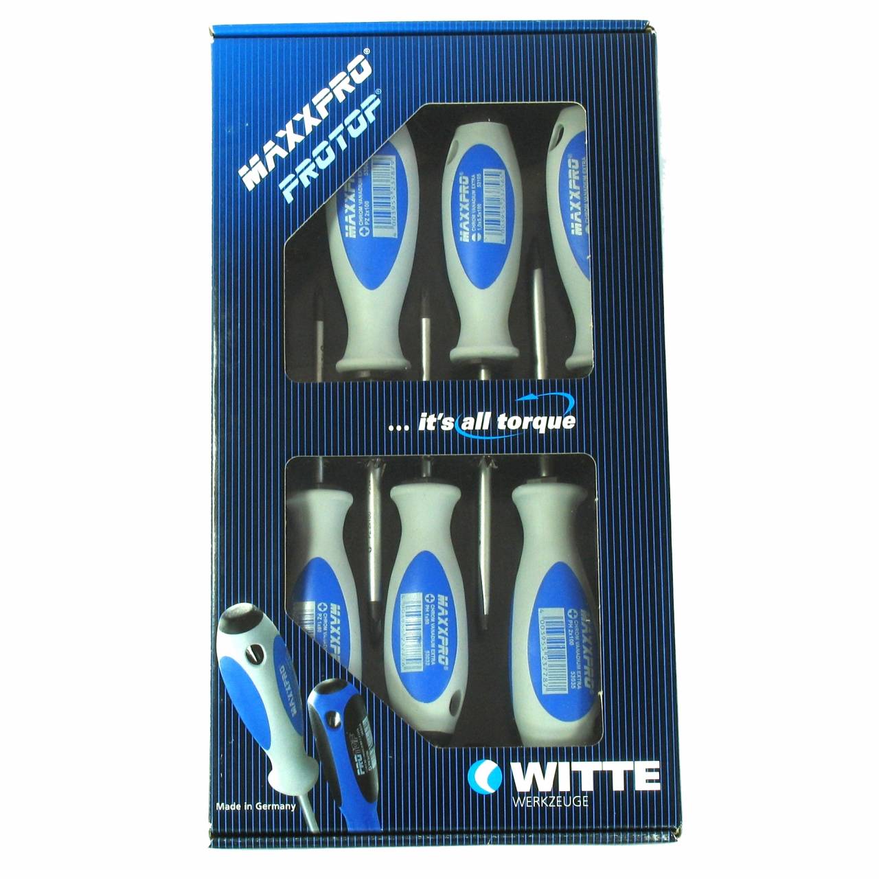 Schraubendreher-Set 'Witte' 6-tlg, LS+PH, Softgriff