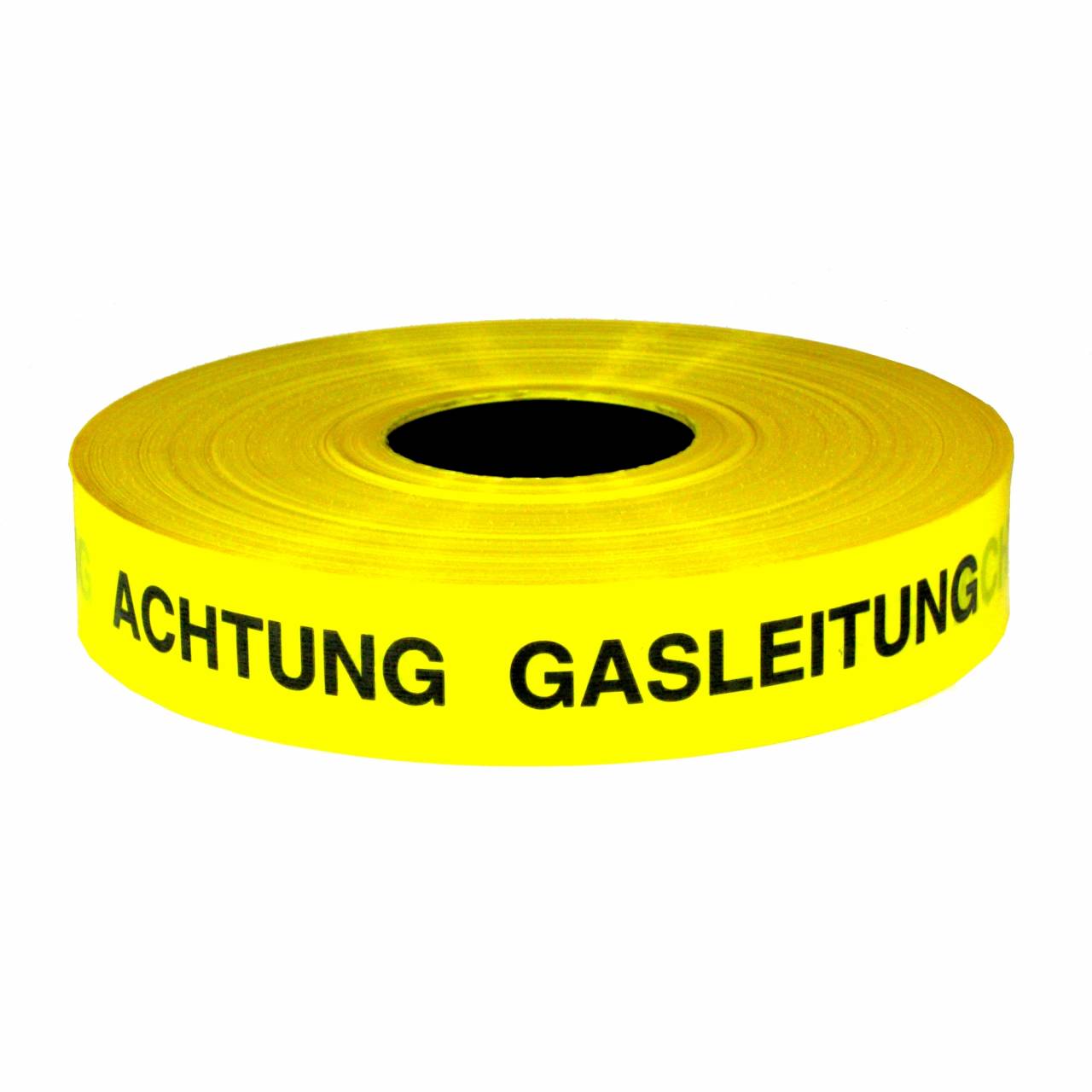 Trassenwarnband 'Achtung Gasleitung' / Rolle 40 mm x 250 m