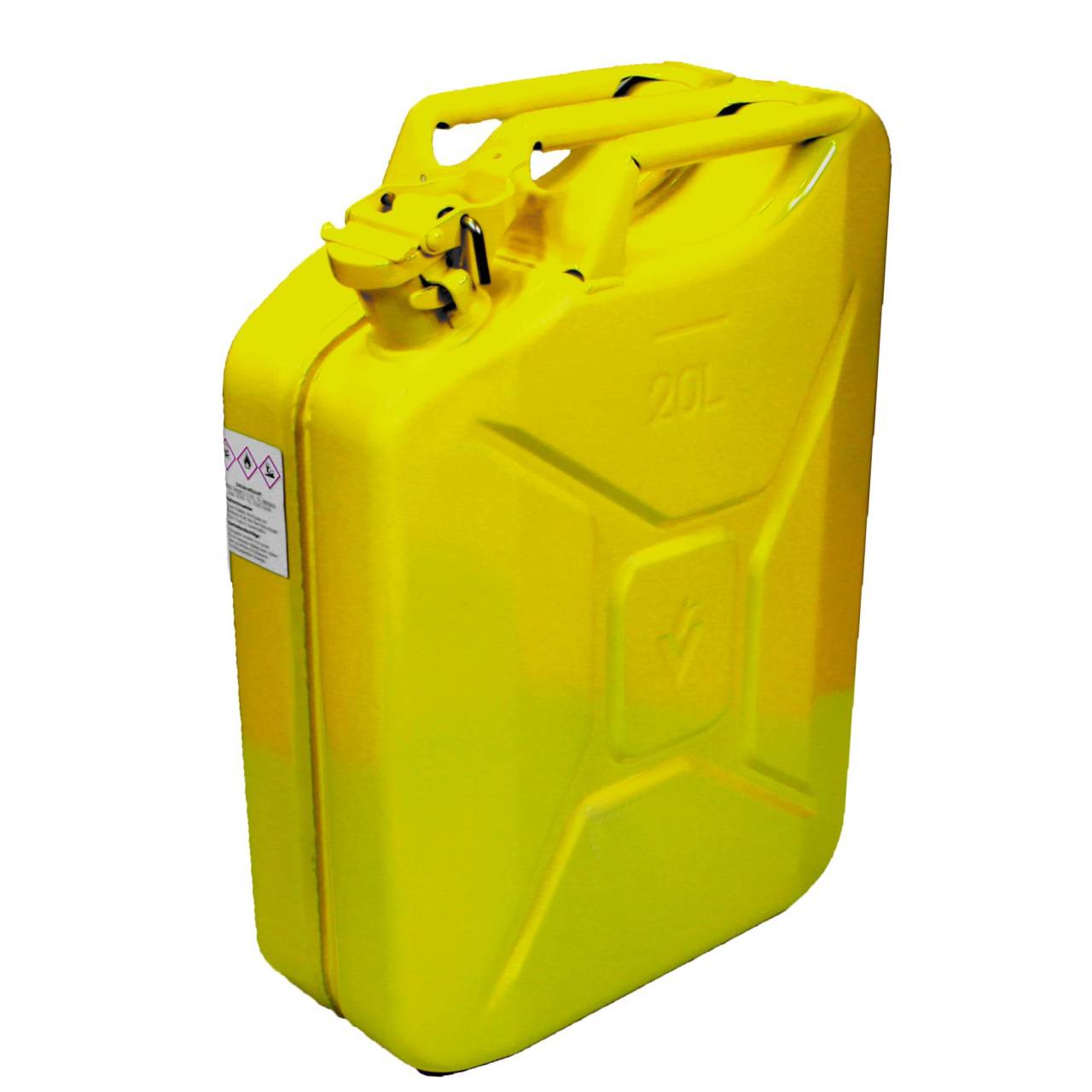 Benzinkanister 20 Liter, Gelb, TÜV-Bauartprüfung/UN-Zulassung