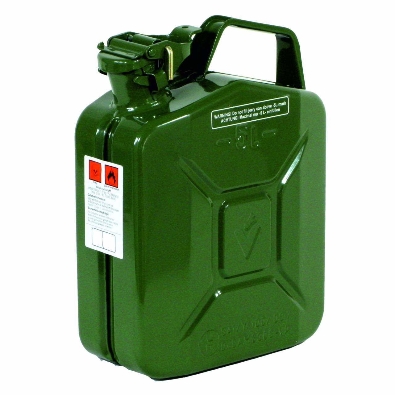 Benzinkanister 5 Liter, TÜV-Bauartprüfung/UN-Zulassung