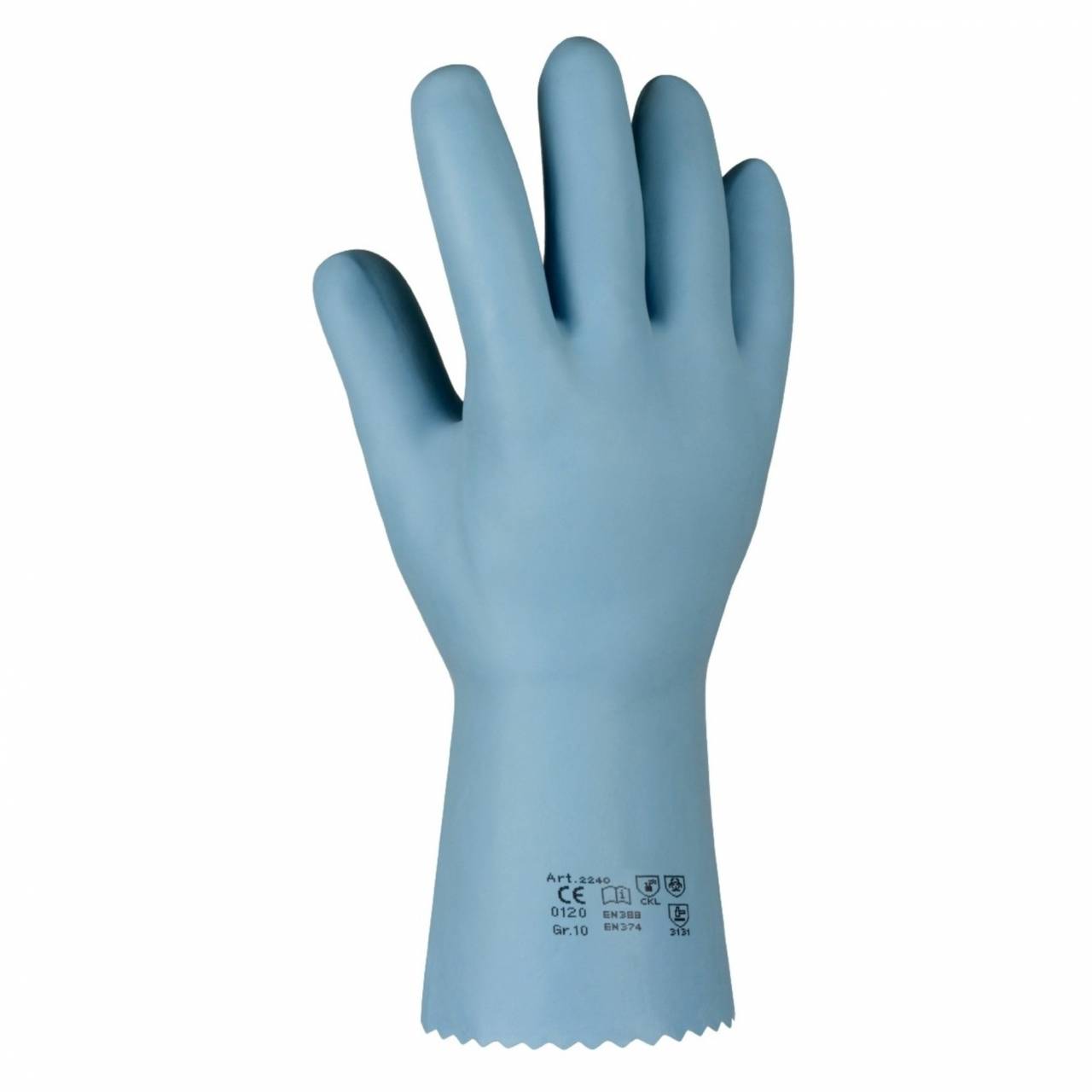 Fliesenleger-Handschuhe blau, Kat.1 flüssigkeitsabweisend Gr.9 /Paar