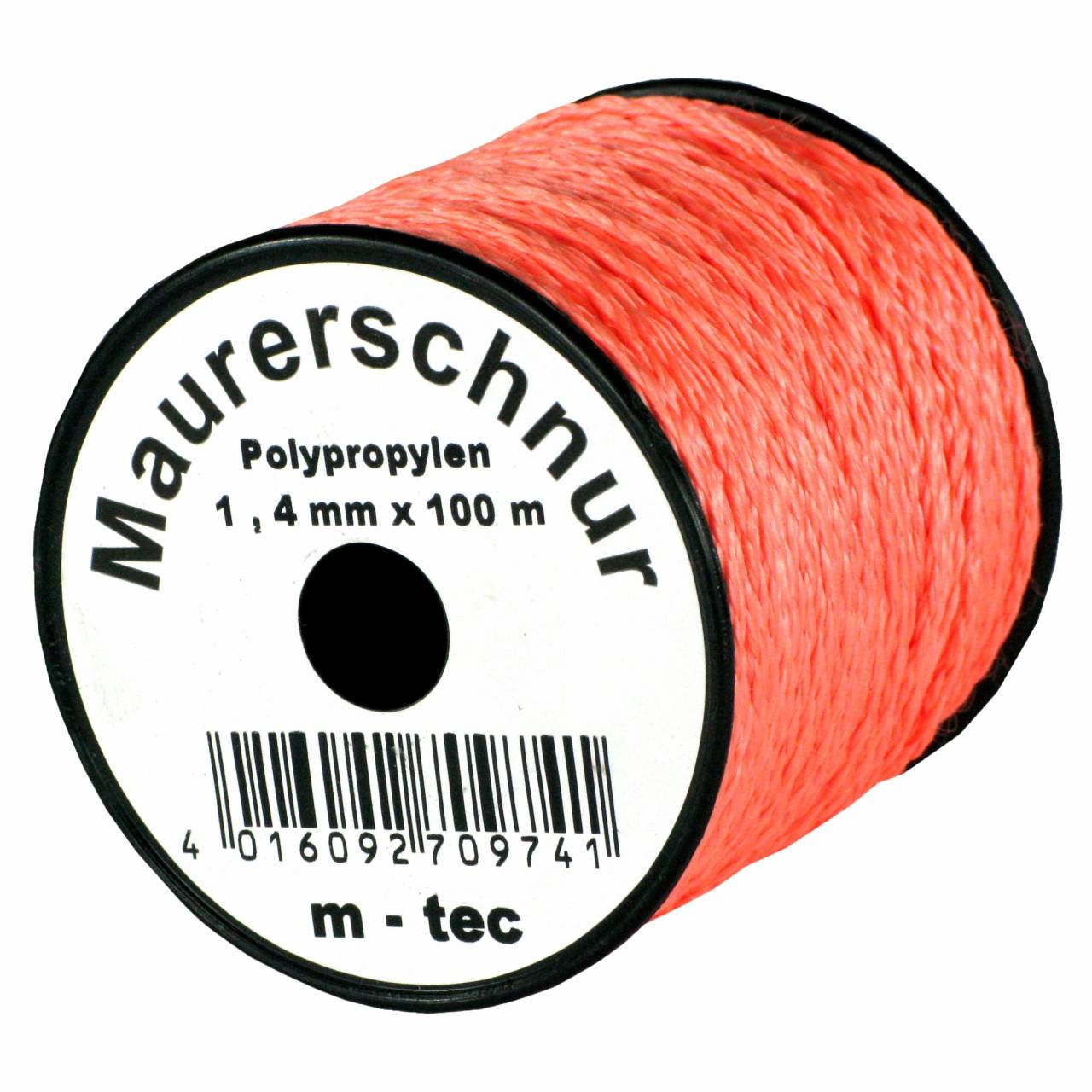 Lot-Maurerschnur 100 m x Ø 2,0 mm Orange-Fluoreszierend