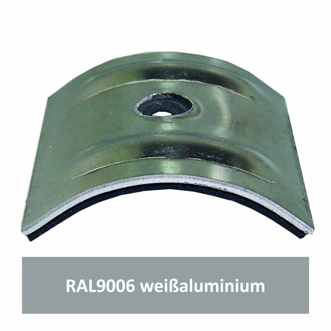 Kalotten für Welle 18/76, Alu RAL9006 weißaluminium / Pck a 100 Stück