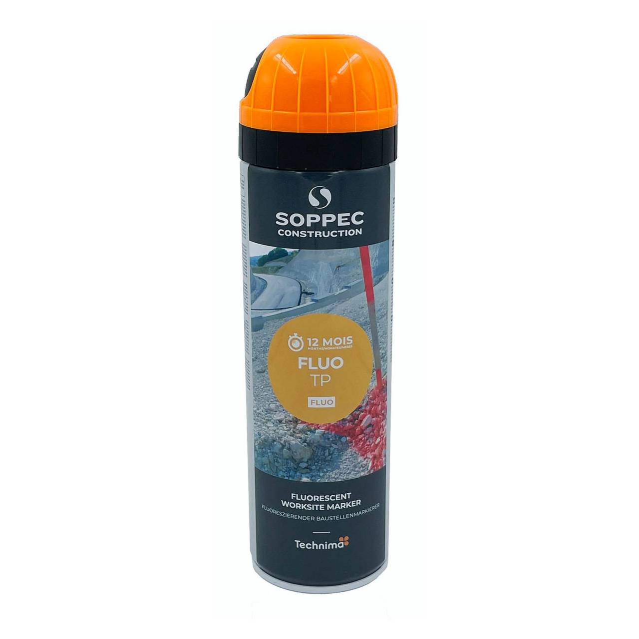 Markierungsspray 'Soppec Fluo-TP' Neon-Orange 500 ml