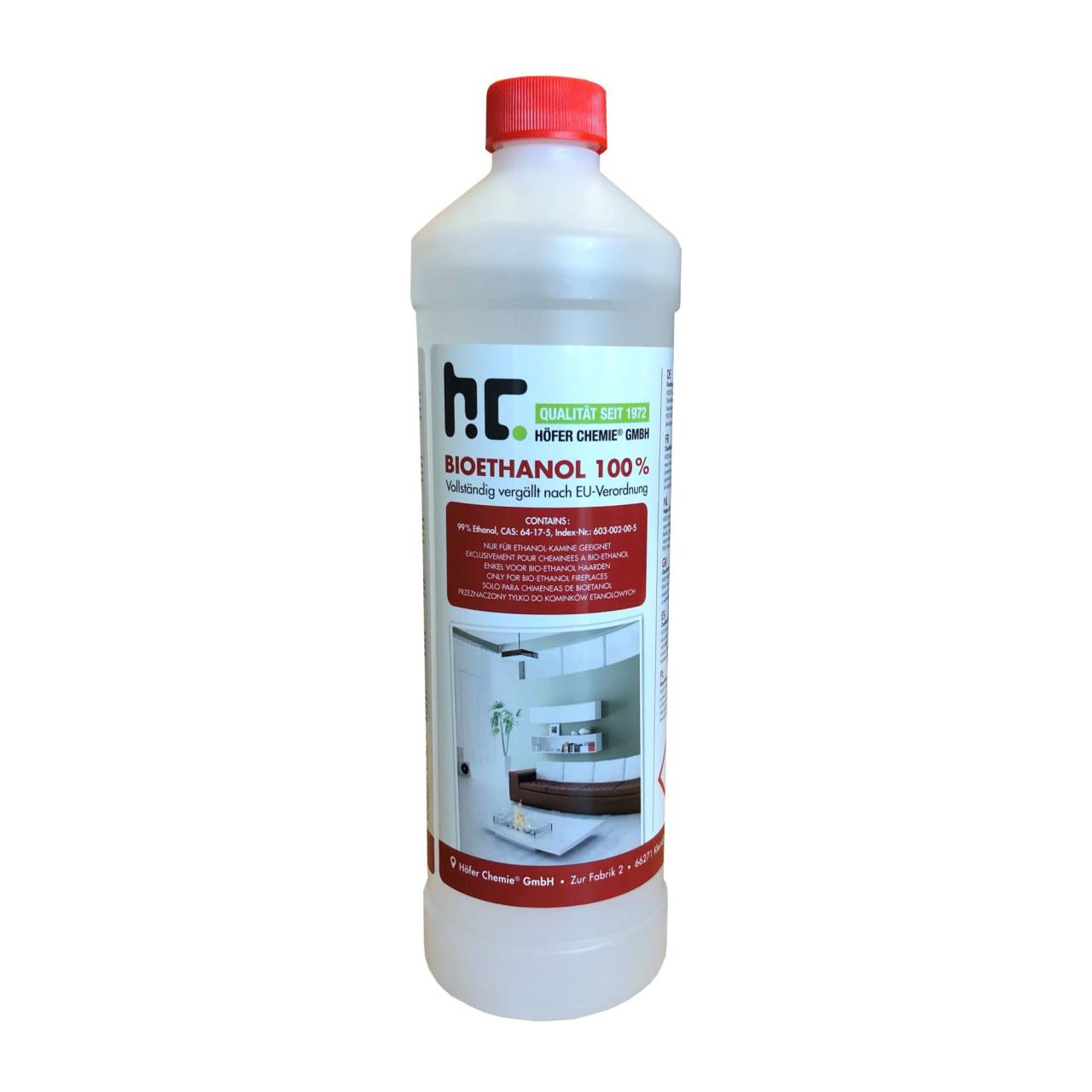 Bioethanol 'Höfer-Chemie®' / 1,0 l Flasche