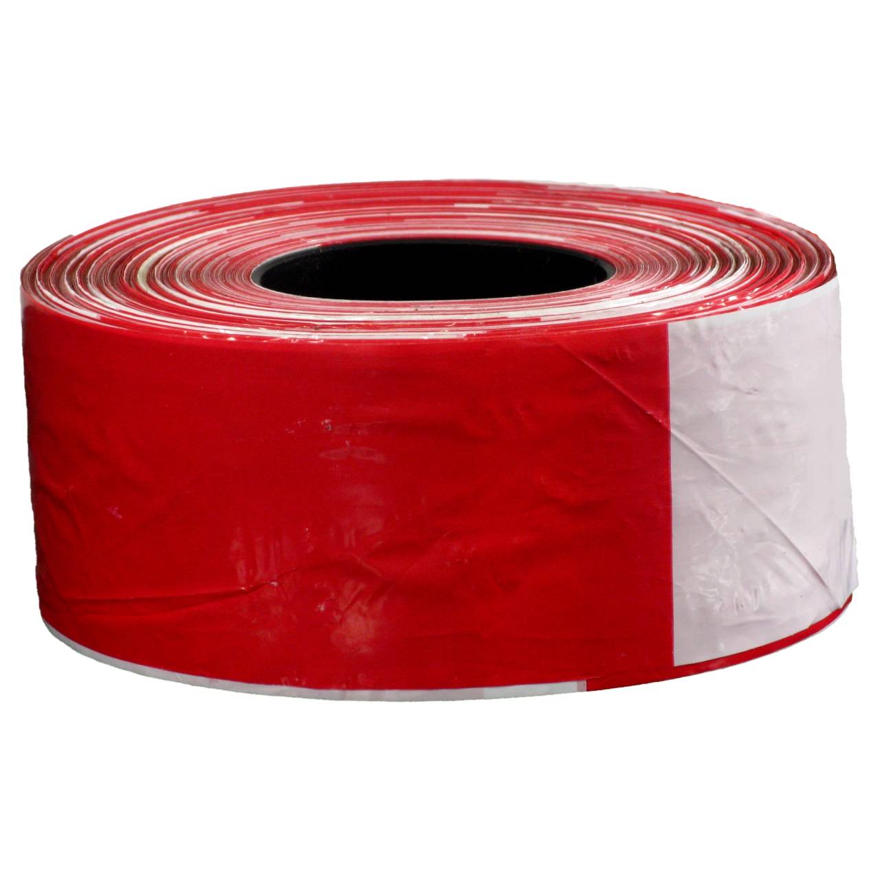 Absperrband / Flatterband rot-weiss / 80 mm breit