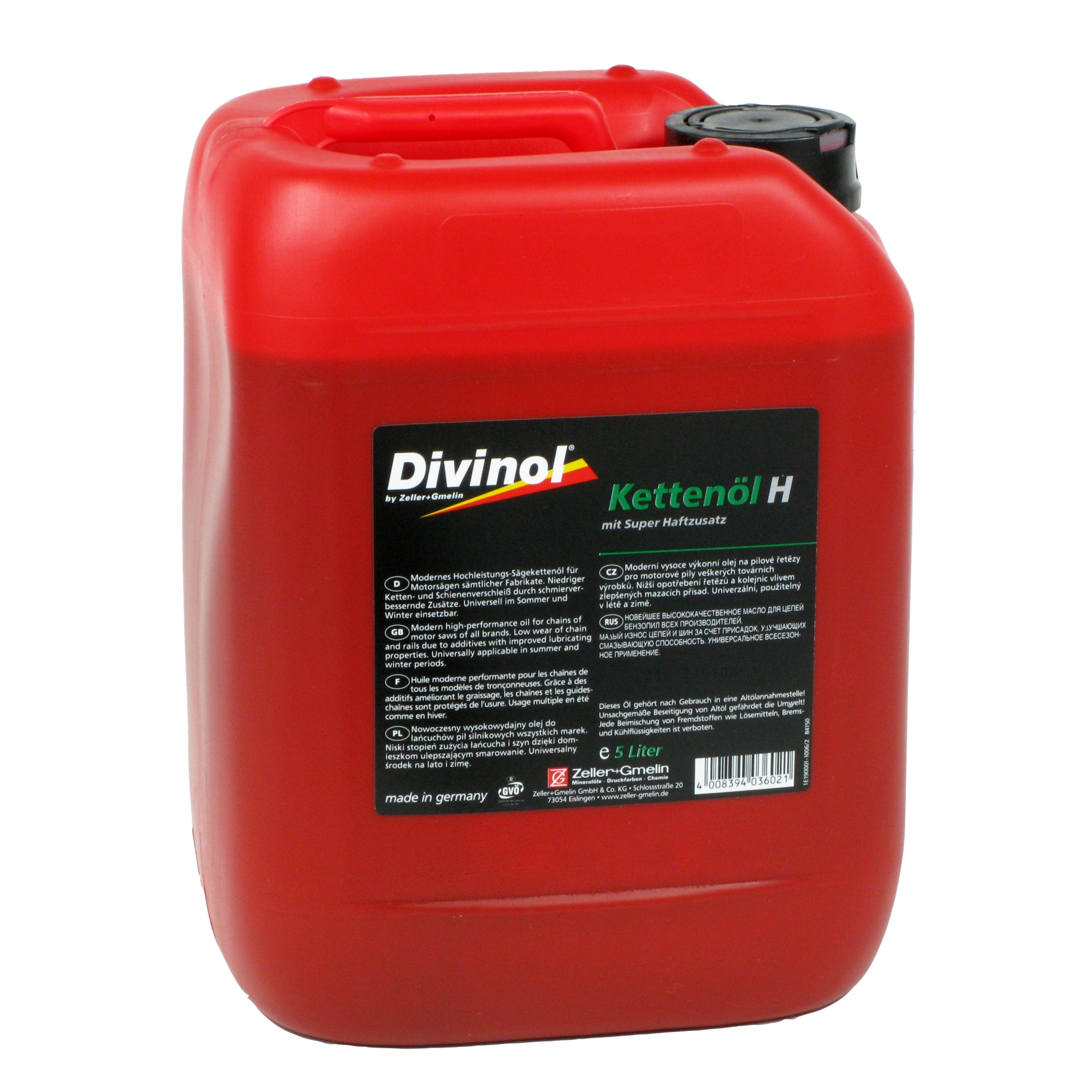 DIVINOL Kettenöl H 5 L Sägekettenöl mit Haftzusatz 84150-5