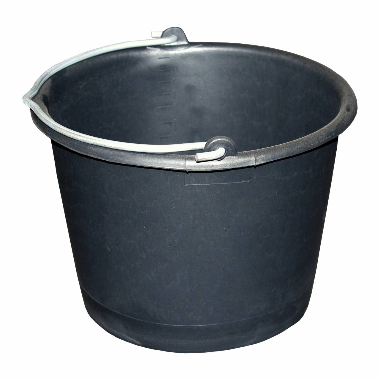 Bau-Eimer 12,0 l, Ø 31,5 cm, 'Profi', schwarz, Skalierung, schwer