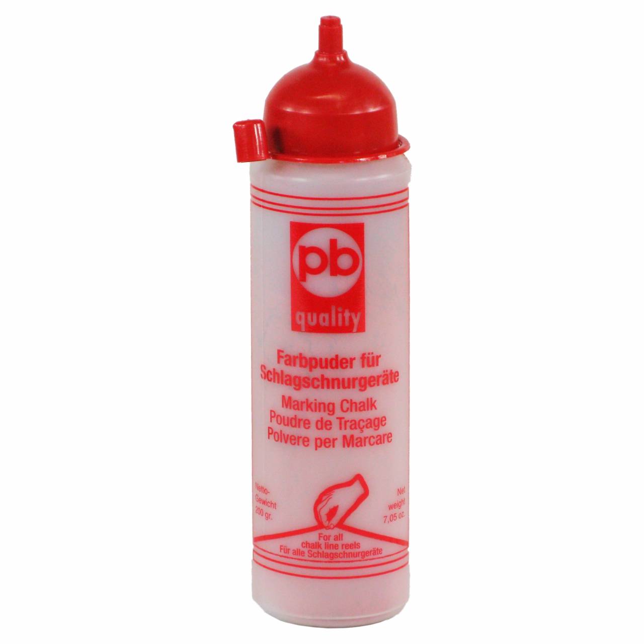 Farbpuder rot, 100 g Kunstoff-Flasche