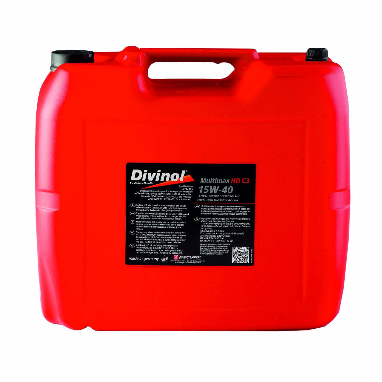 Motorenöl 'Divinol' Multimax HD C3 15W-40 / 20,0 Liter Kanister